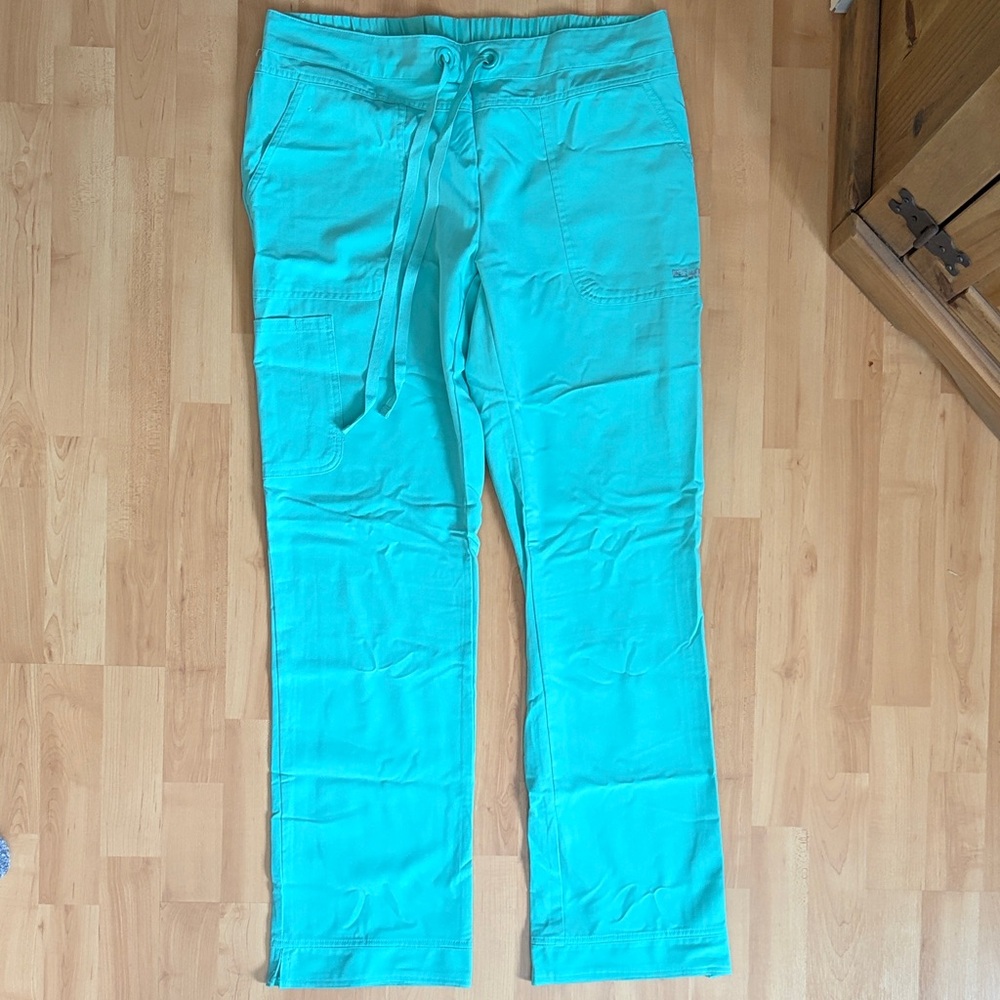 Grey's Anatomy Teal Straight Leg Scrub Pants